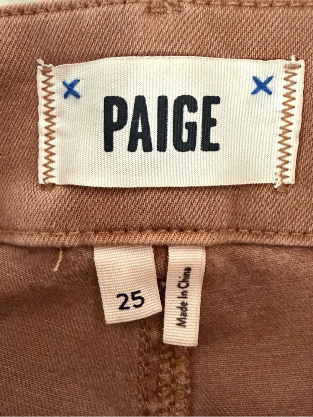 PAIGE Brooklyn Straight Ankle Pants Size 25 Brown High Rise Stretch - Picture 5 of 9